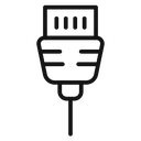 Ethernet Cable Plug Black Outline icon