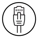 Ethernet cable plug icon