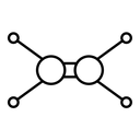 Ethylene molecule icon