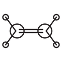 Ethylene molecule icon