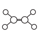 Ethylene molecule icon
