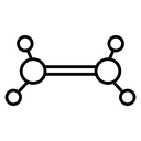 Ethylene molecule icon