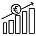 Euro chart icon