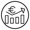 Euro chart icon