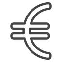 Euro Black Outline icon