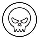 Evil skull icon