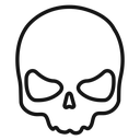Evil skull icon