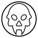 Evil skull icon