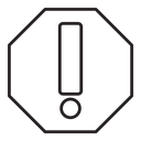 Exclamation button icon