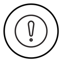 Exclamation button icon