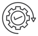 Execution Black Outline icon
