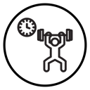 Exercise Time Weightlifter icon