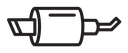 Exhaust muffler black outline icon