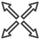 Expand Diagonal Arrows Bold icon