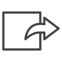 Export file arrow Black Outline icon