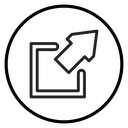 External link Black Outline icon