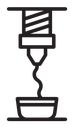 Extruder black outline icon