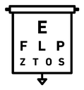 Eye chart test icon