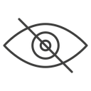 Eye crossed icon
