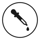 Eye dropper half icon