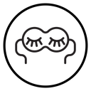 Eye mask Black Outline icon