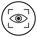 Eye scanner Black Outline icon