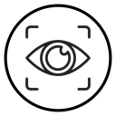 Eye scanner Black Outline icon