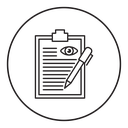 Eye test document icon