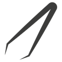 Eyebrow tweezers icon