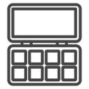 Eyeshadow Palette Grid Black Outline icon