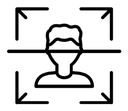 Face ID scanner with check mark icon
