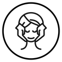 Face massage Black Outline icon