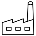 Factory Black Outline icon
