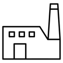 Factory Smokestack Building icon