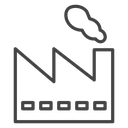 Factory Window Row Black Outline icon