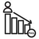 Fail or failure icon