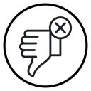 Fail or failure icon