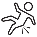 Fall accident icon