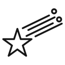 Falling star icon