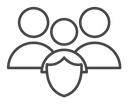 Family insurance Black Outline icon