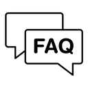 FAQ Black Outline icon