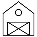 Farm Barn Building icon