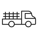 Farmer pickup truck icon