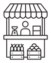 Farmer stall icon