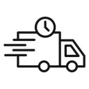 Fast delivery truck icon