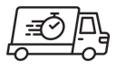 Fast delivery truck icon