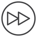 Fast Forward Button Black Outline icon