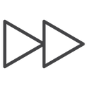 Fast Forward Spaced Arrows icon
