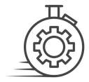 Fast processing Black Outline icon