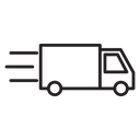 Fast shipping delivery truck icon